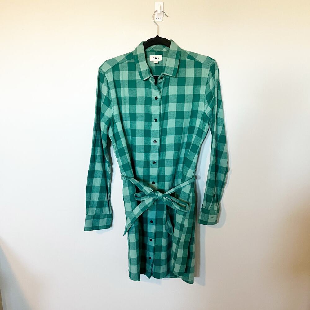 Pact Organic‎ Mineral Check Belted Delanye
Flannel Dress Size small